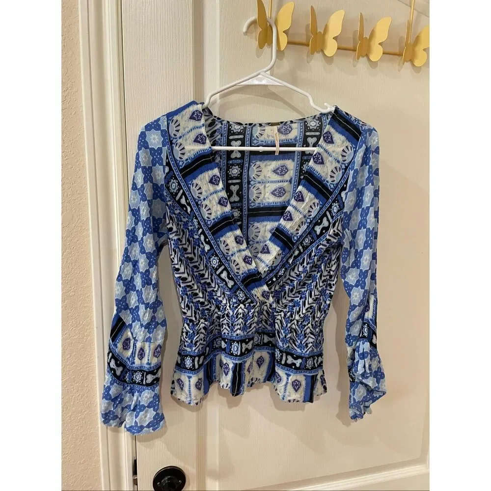 Free People Rosalie Wrap Top size XS
